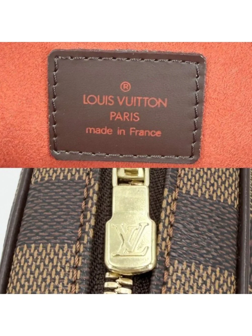 Louis Vuitton Shoulder Bag Damier Ipanema GM Mount Brown Gold